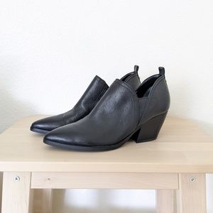 Marc Fisher Black Leather Booties